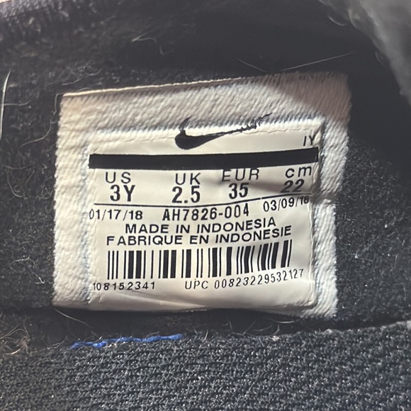 Nike Huarache Extreme Running Shoes Triple Black Youths Size 3Y Unisex - Picture 7 of 13